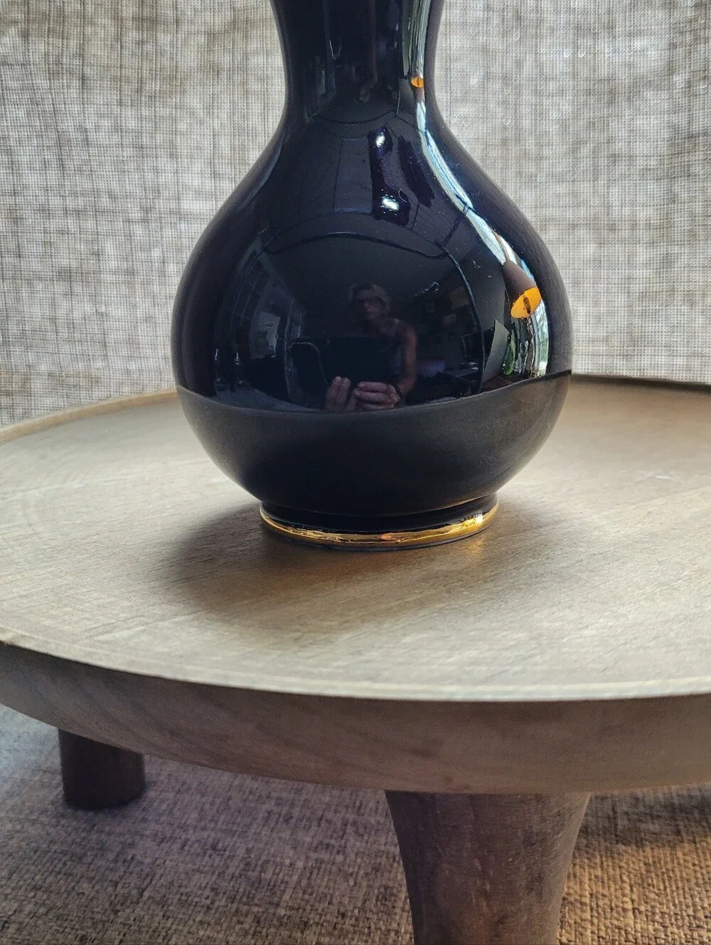 Lomonosov cobalt blue vase . Gold Rim And Base. Made In USSR.